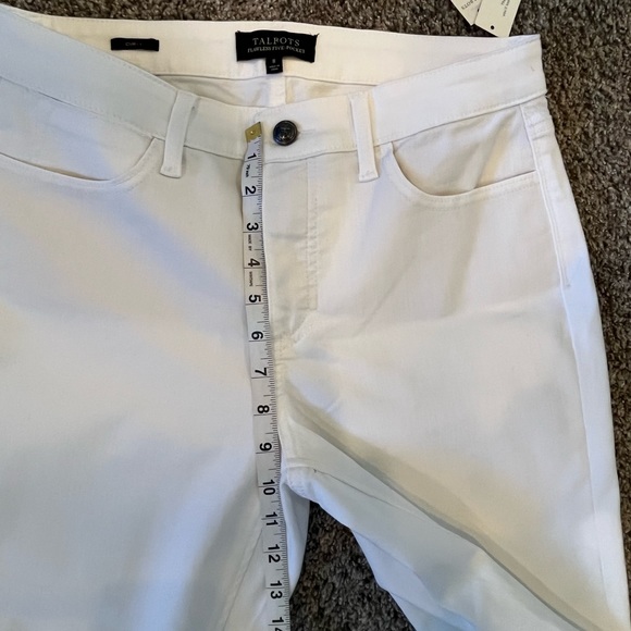 Talbots. NWT. 8. White. Flawless five pocket. Curvy. Slimming. - Picture 10 of 11